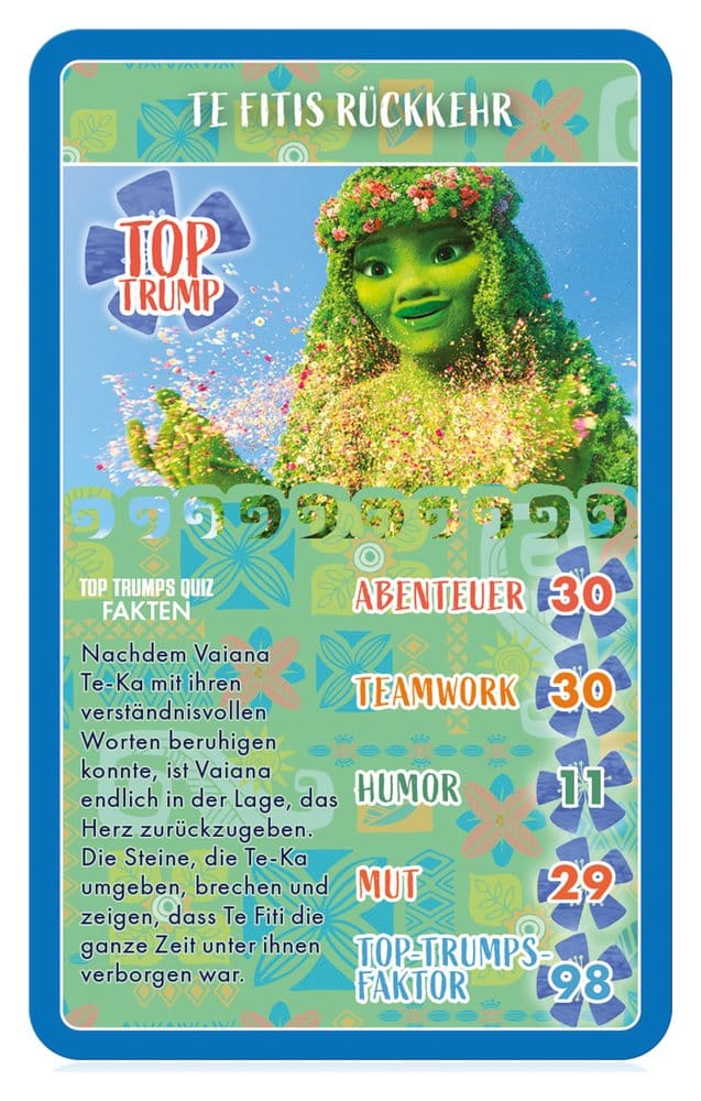 Vaiana, la Légende du bout du monde jeu de cartes Top Trumps *ALLEMAND*