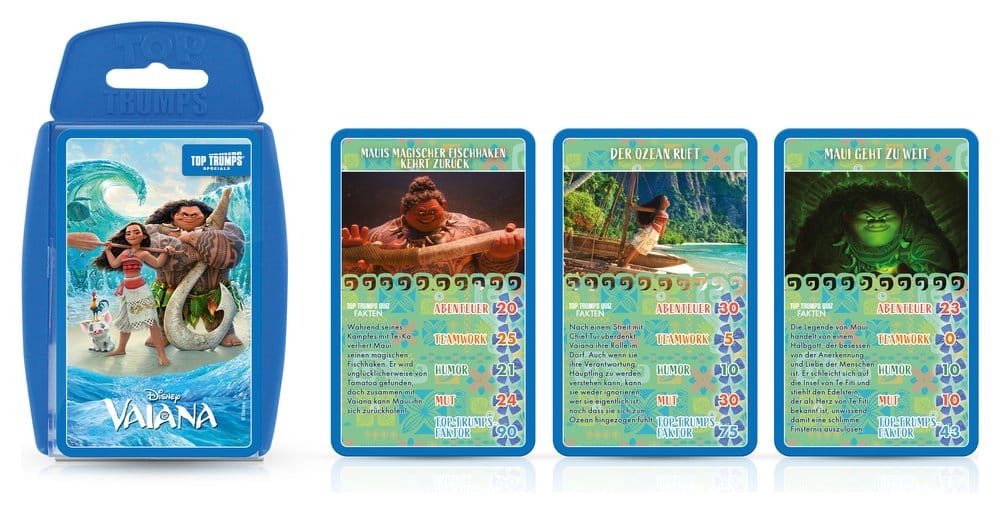 Vaiana, la Légende du bout du monde jeu de cartes Top Trumps *ALLEMAND*