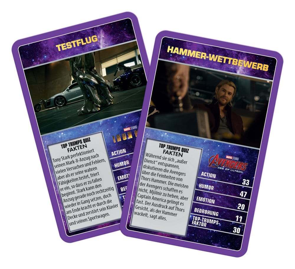 Marvel jeu de cartes Top Trumps Collectables *ALLEMAND*
