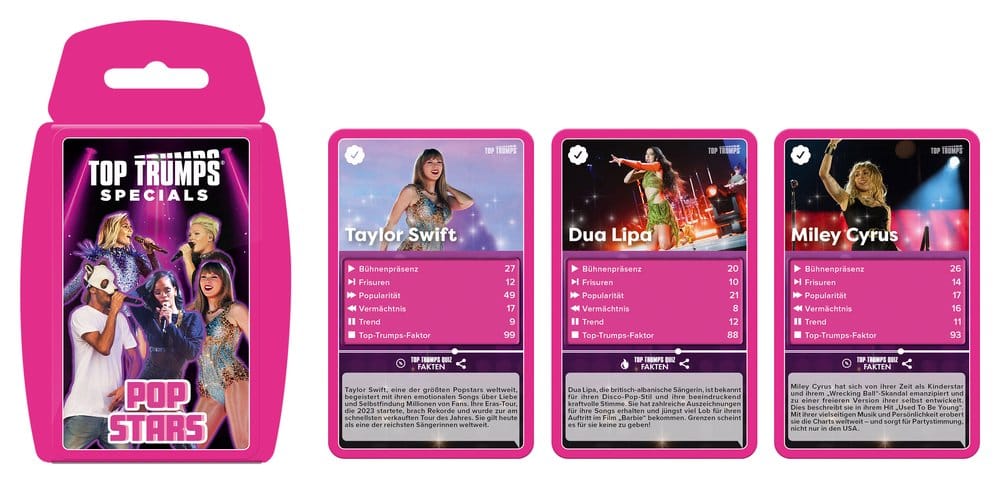 Popstars jeu de cartes Top Trumps *ALLEMAND*