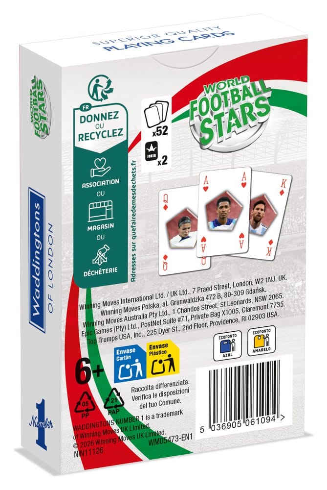 Étoiles Mondiales du Football No 1 cartes à jouer *ANGLAIS*