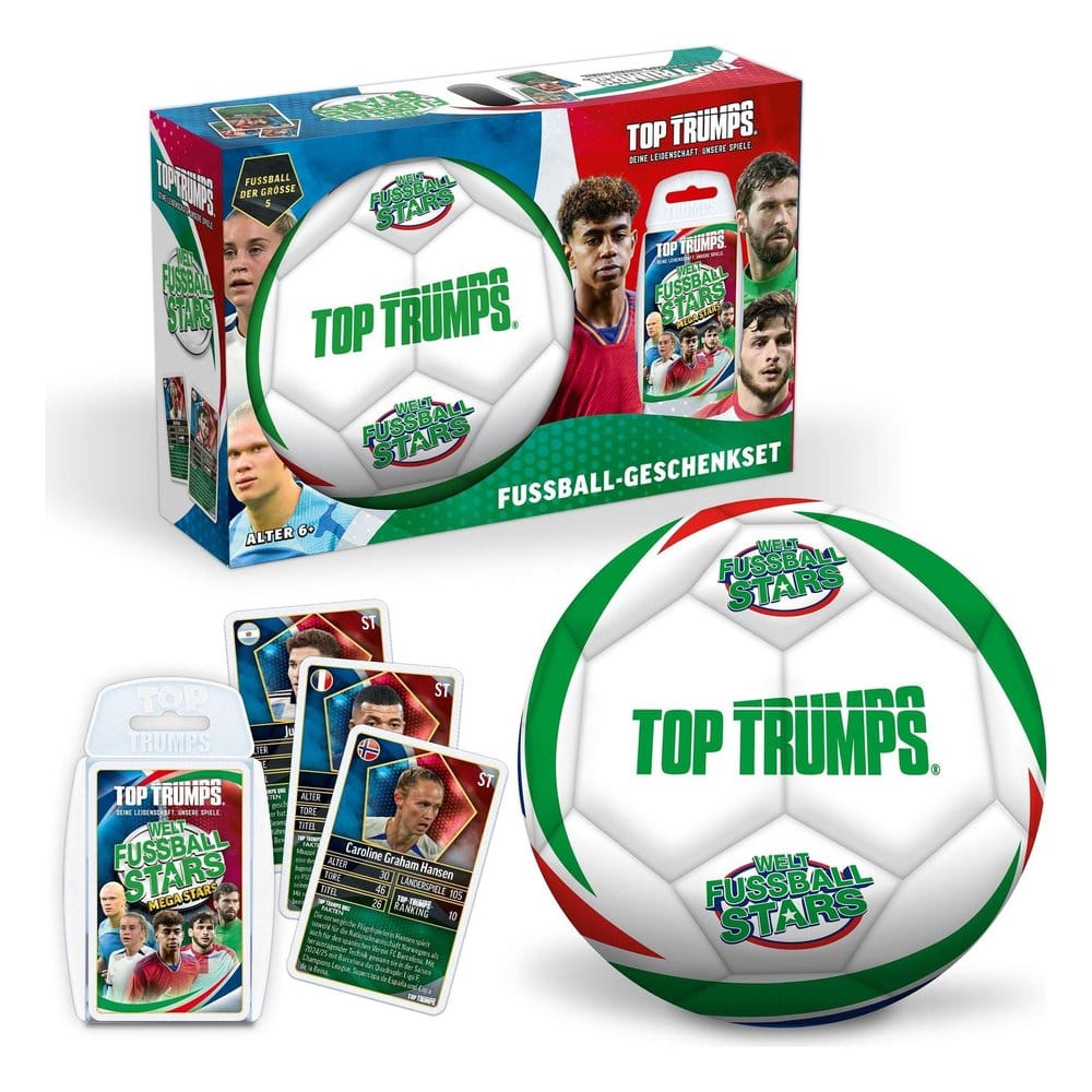 World Football Stars Top Trumps Coffret cadeau avec ballon de foot *ALLEMAND*
