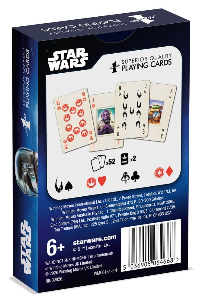 Star Wars cartes à jouer The Mandalorian and Grogu *ANGLAIS*