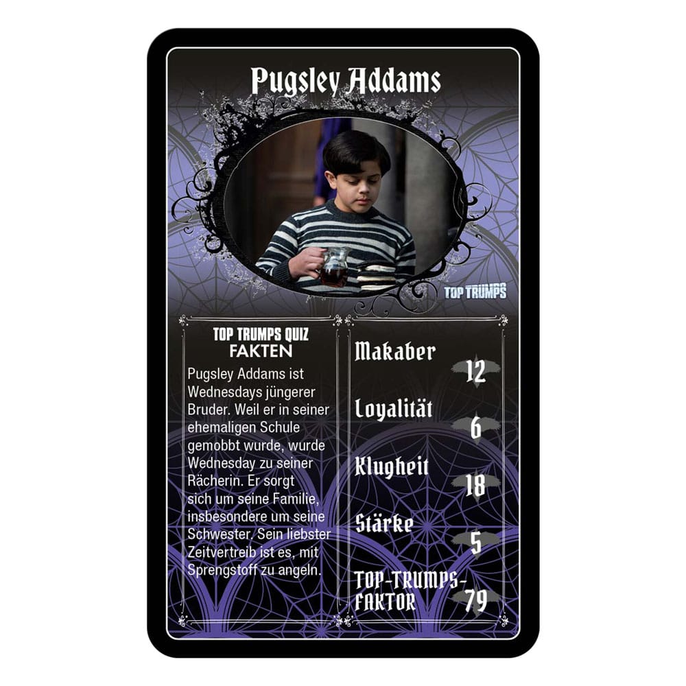 Wednesday jeu de cartes Top Trumps *ALLEMAND*
