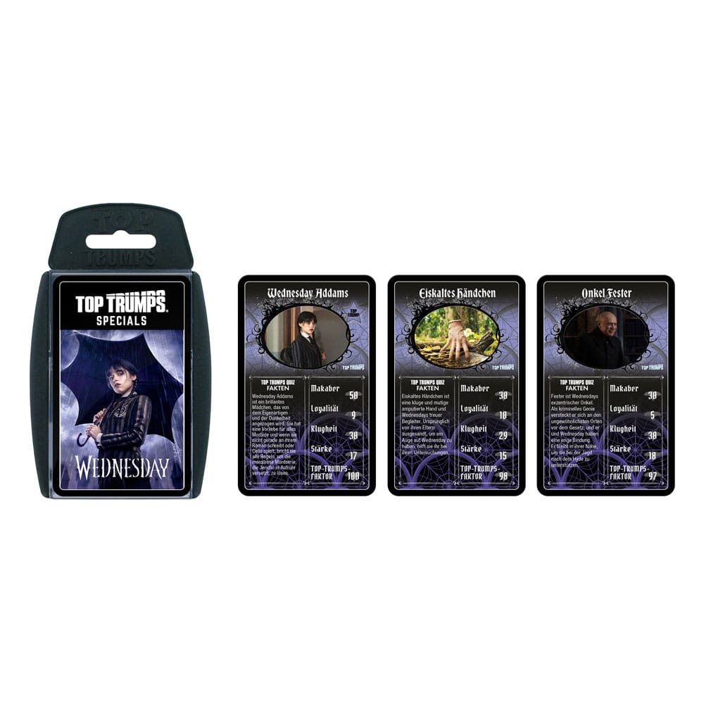 Wednesday jeu de cartes Top Trumps *ALLEMAND*