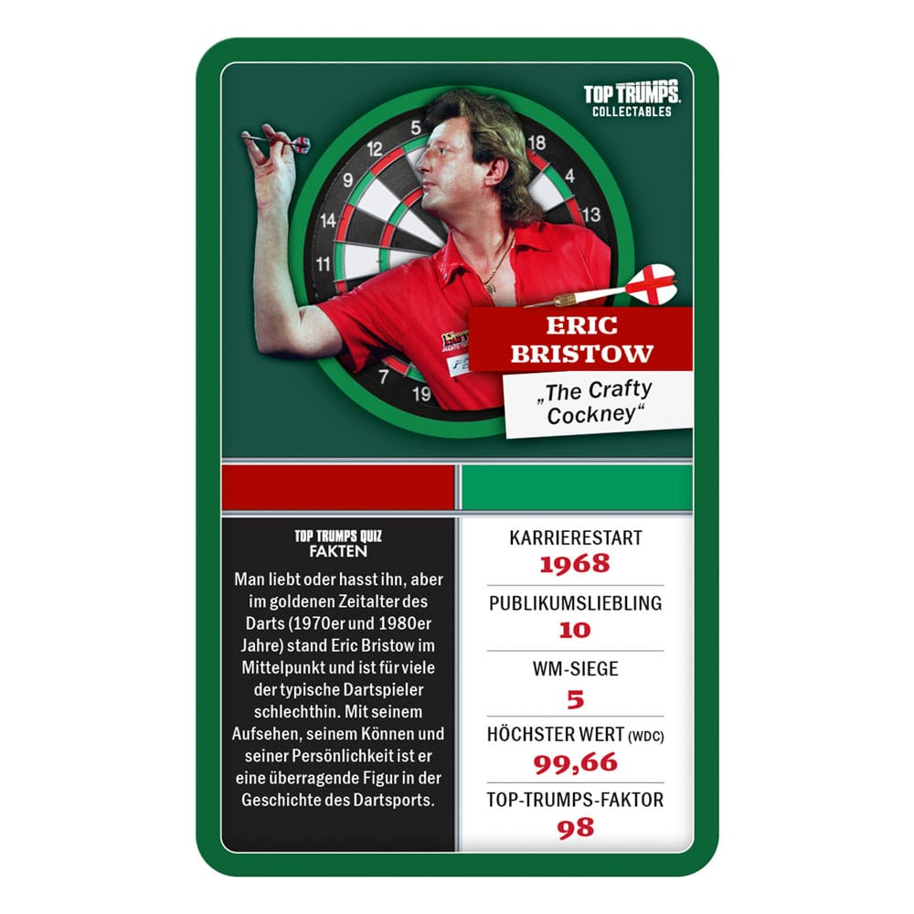 Darts jeu de cartes Top Trumps Collectables Legenden *ALLEMAND*