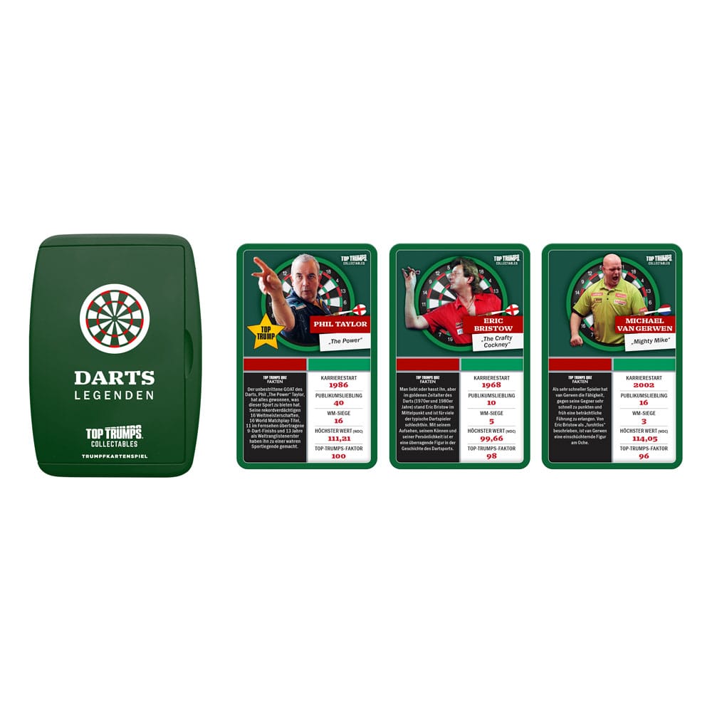 Darts jeu de cartes Top Trumps Collectables Legenden *ALLEMAND*