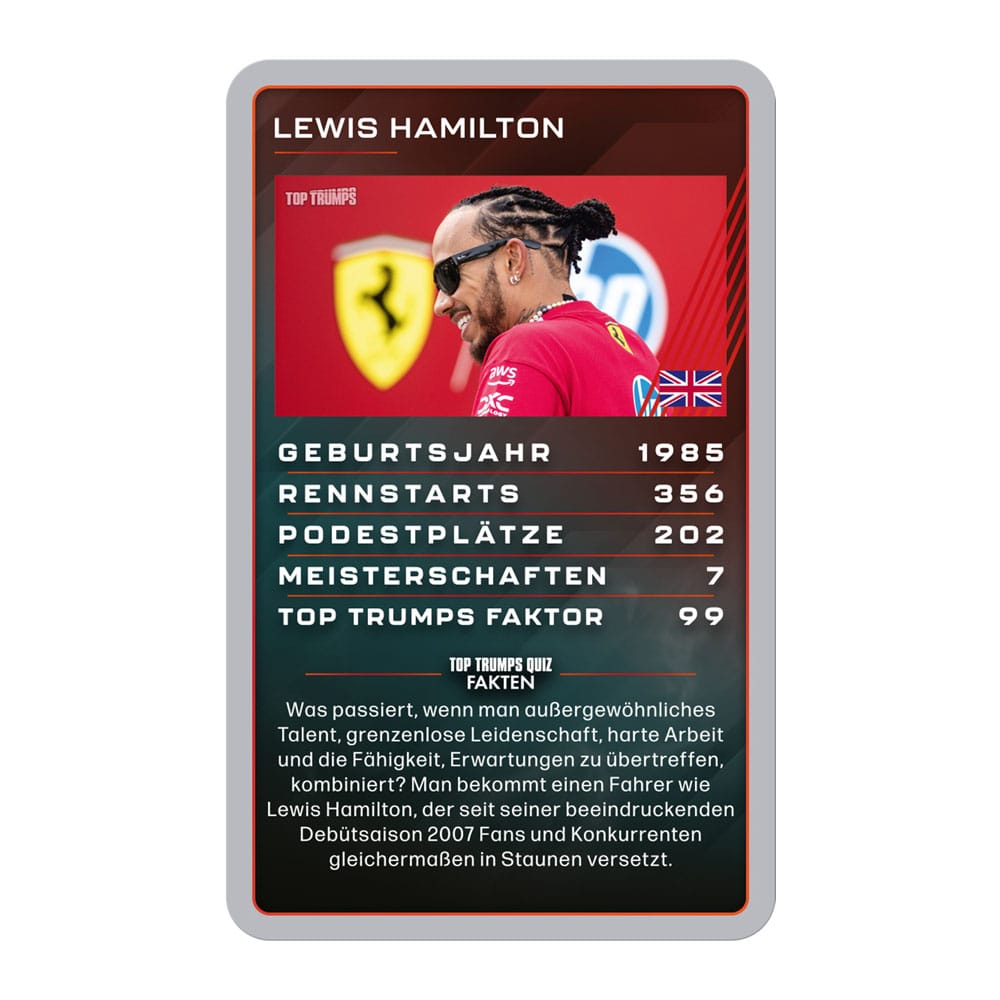 Grand Prix Helden jeu de cartes Top Trumps Collectables *ALLEMAND*