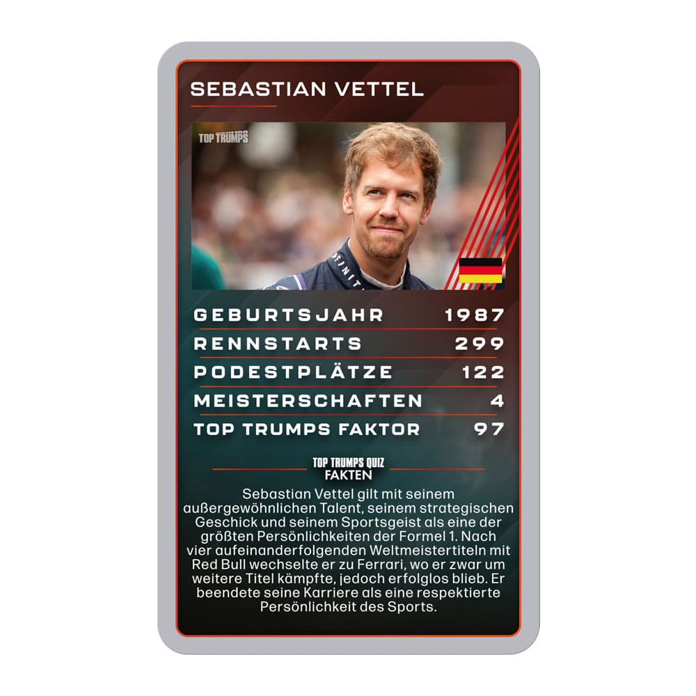Grand Prix Helden jeu de cartes Top Trumps Collectables *ALLEMAND*