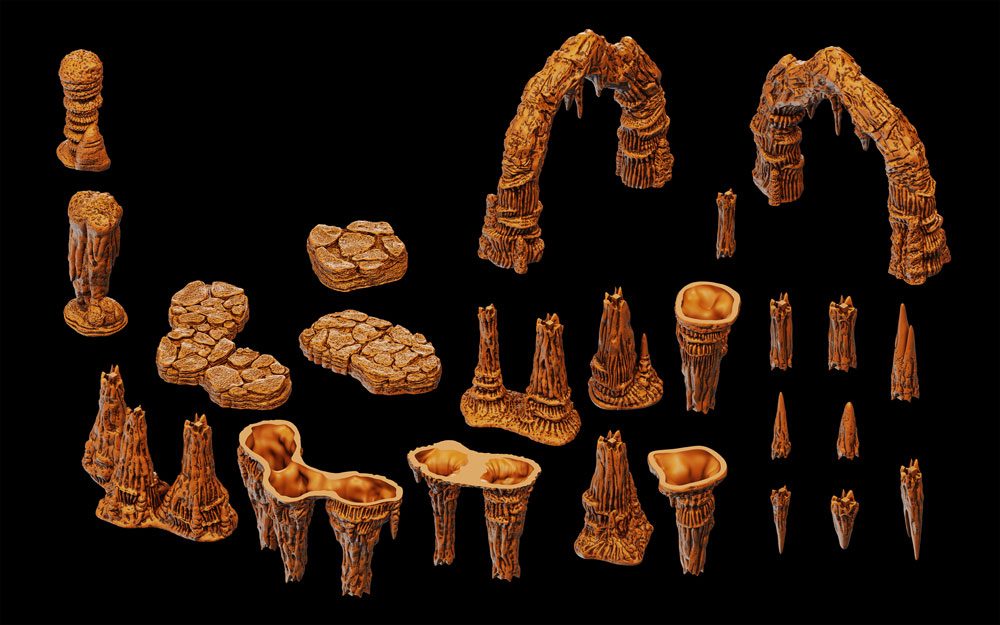 WarLock Tiles Accessory : Stalactites & Stalagmites