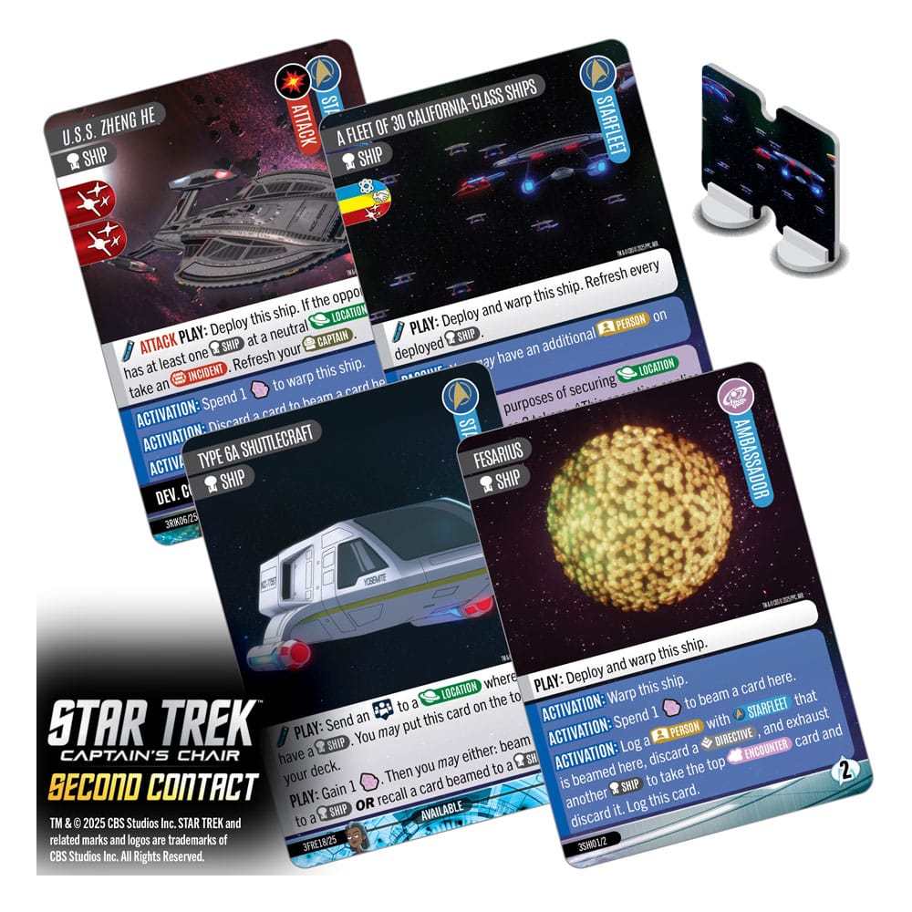 Star Trek: Captain's Chair Game jeu de cartes Second Contact *ANGLAIS*
