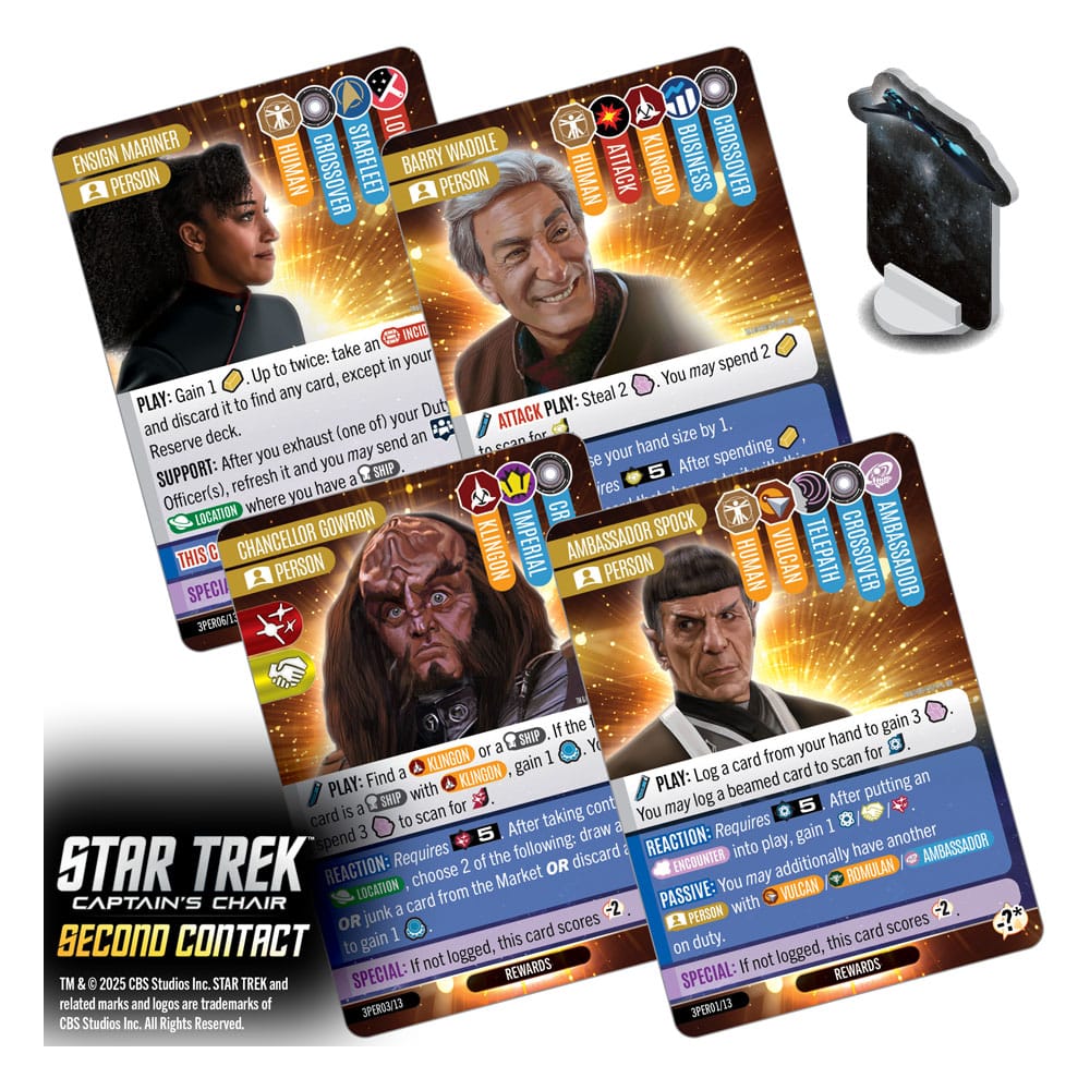 Star Trek: Captain's Chair Game jeu de cartes Second Contact *ANGLAIS*