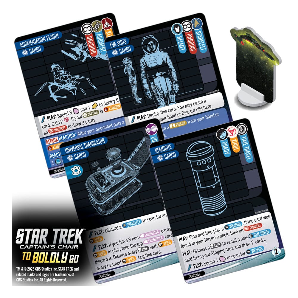 Star Trek: Captain's Chair Game jeu de cartes To Boldly Go *ANGLAIS*