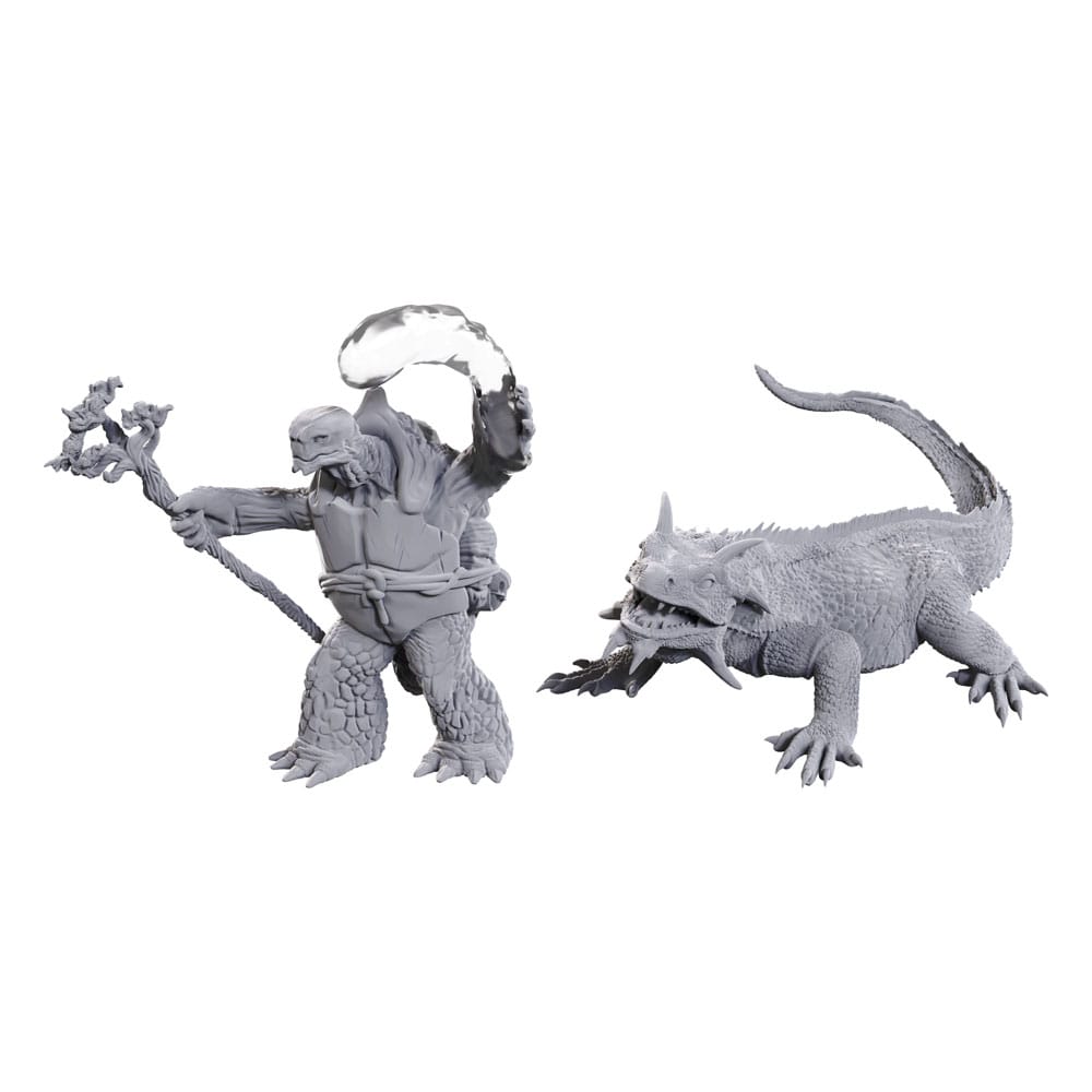 D&D Nolzur's Marvelous Miniatures à peindre Tortle Druid & Wild Shape Giant Lizard