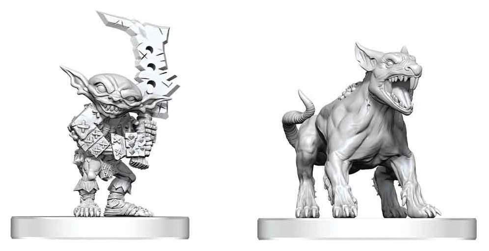 Pathfinder Battles Deep Cuts miniature à peindre Goblin Commando & Goblin Dog 13 cm