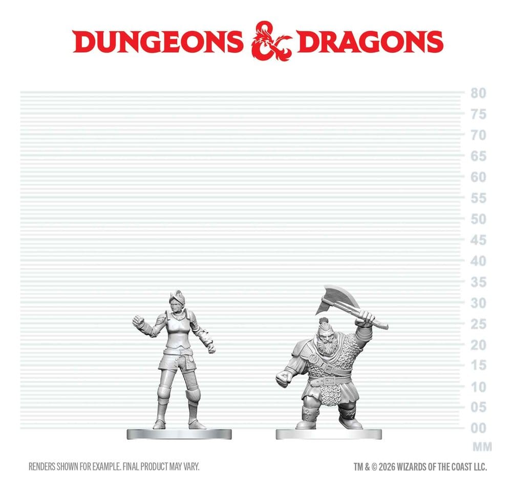 D&D Nolzur's Marvelous Miniatures figurines mini Cultiste de Baine et Soldat Zhentilar Nain 13 cm