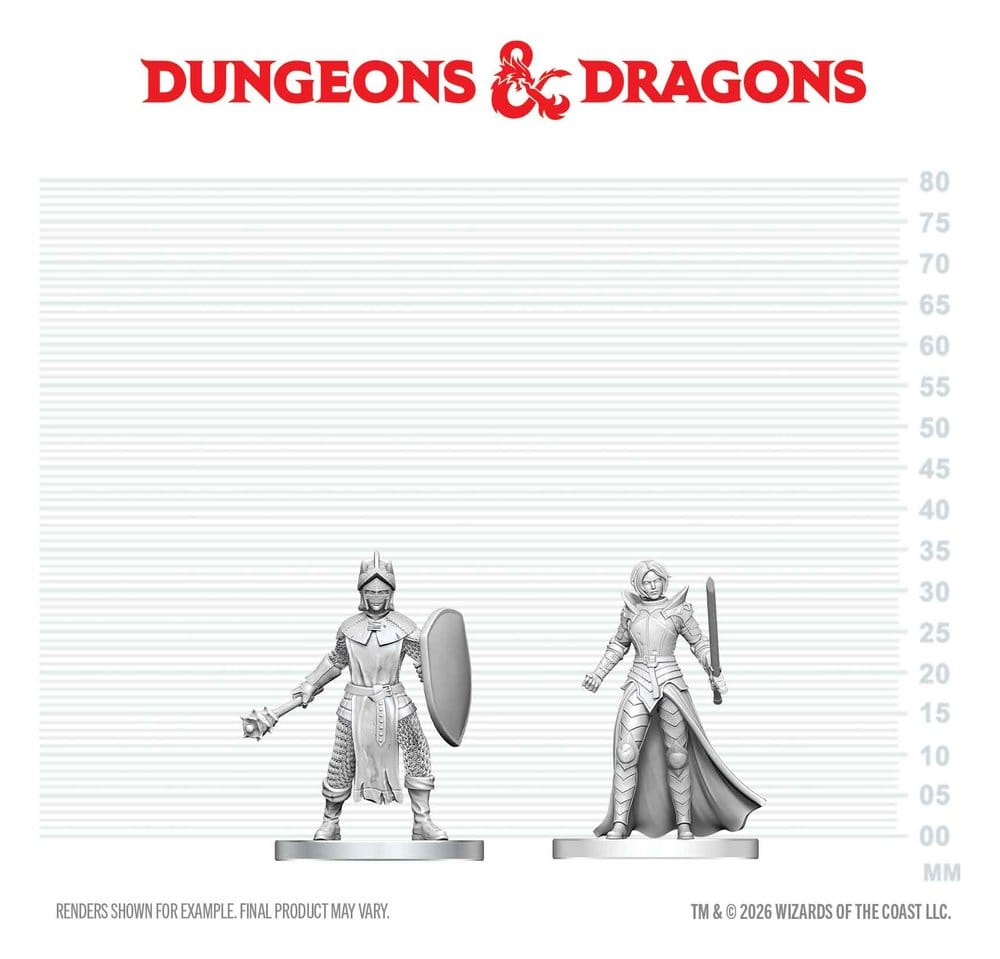 D&D Nolzur's Marvelous Miniatures figurines mini Gantelet Noir et Paladin Zhentilar de Baine 13 cm