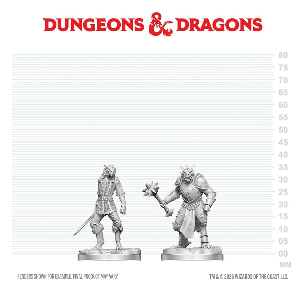 Dungeons & Dragons Nolzur's Marvelous Miniatures miniature à peindre Paladin sang-dragon & Écuyer sang-dragon 14 cm
