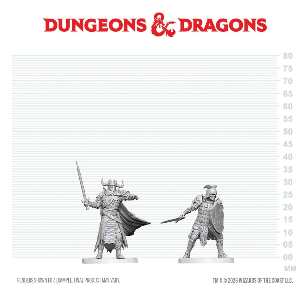 Dungeons & Dragons Nolzur's Marvelous Miniatures miniature à peindre Chevalier de la mort & Aspirant chevalier de la mort 14 cm