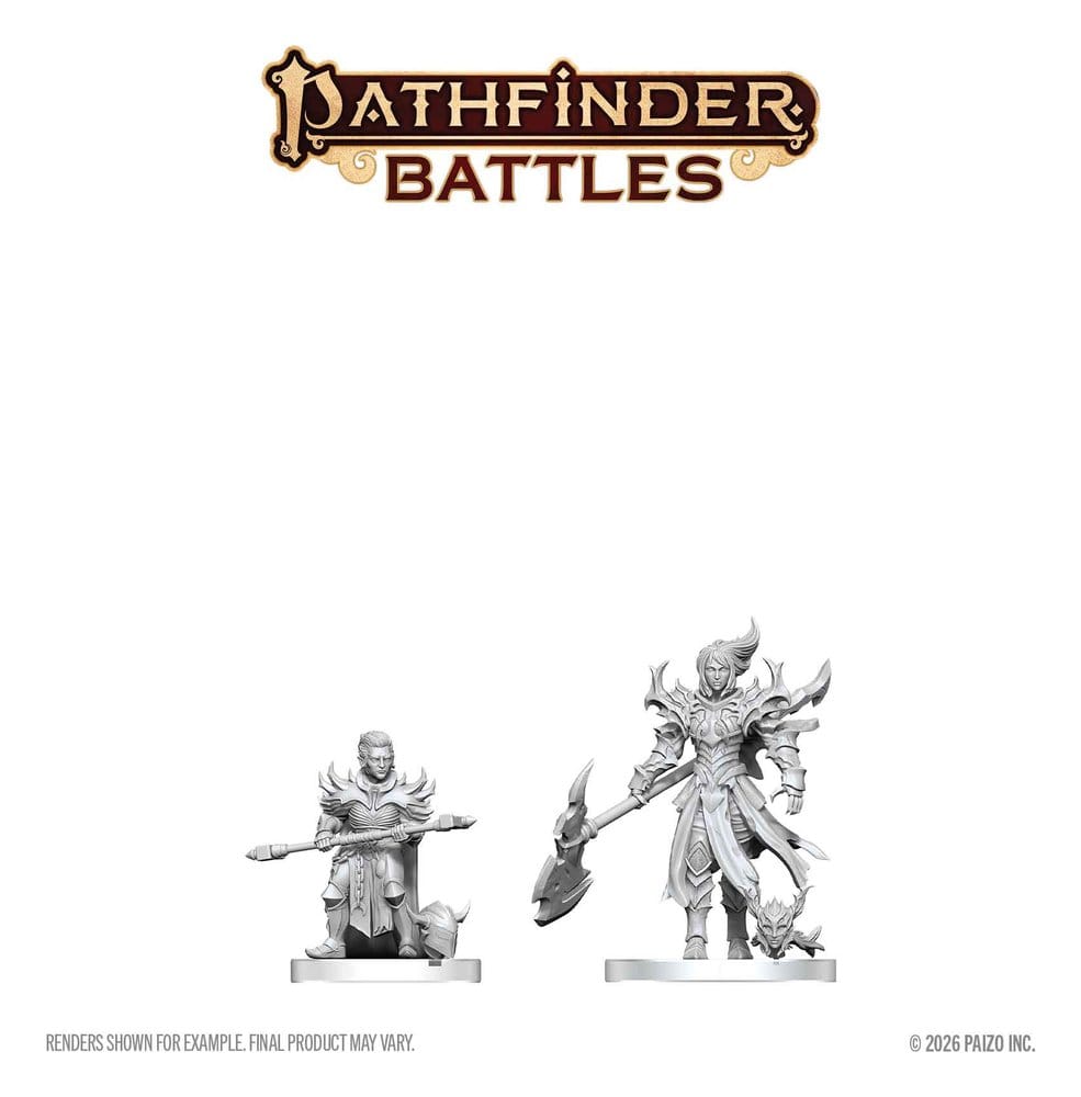 Pathfinder Battles Deep Cuts miniature à peindre Pyre & Godclaw Hellknights 14 cm