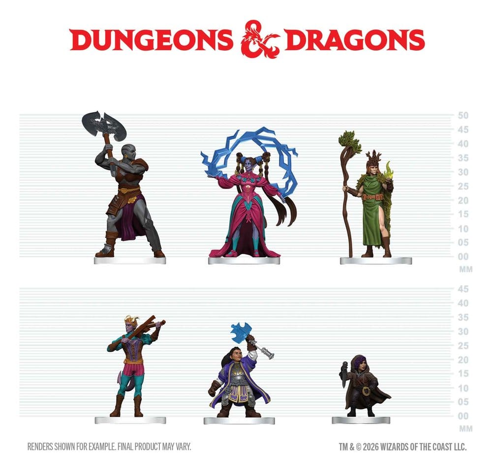 D&D Icons of the Realms figurines mini Manuel du Joueur - Kit de Démarrage Sorts & Acier 20 cm
