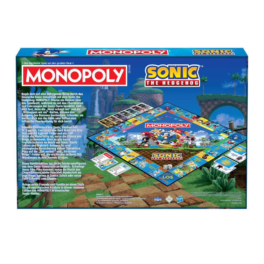 Monopoly jeu de plateau Sonic the Hedgehog *ALLEMAND*