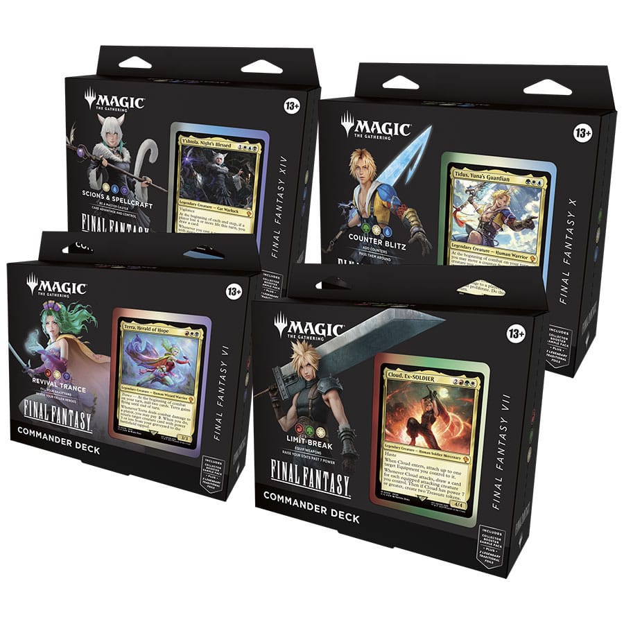 Magic the Gathering Final Fantasy présentoir decks Commander (4) *ANGLAIS*