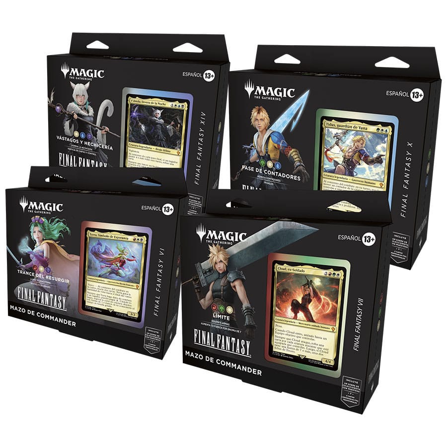 Magic the Gathering Final Fantasy présentoir decks Commander (4) *ESPAGNOL
*