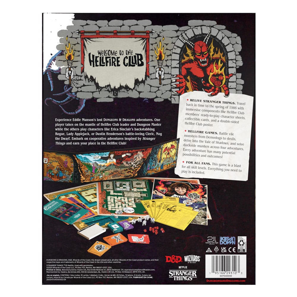 Dungeons & Dragons jeu de plateau Stranger Things: Welcome to the Hellfire Club *ANGLAIS*