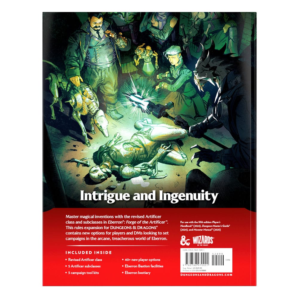 Dungeons & Dragons RPG livre d'extension des règles Eberron: Forge of the Artificer *ANGLAIS*