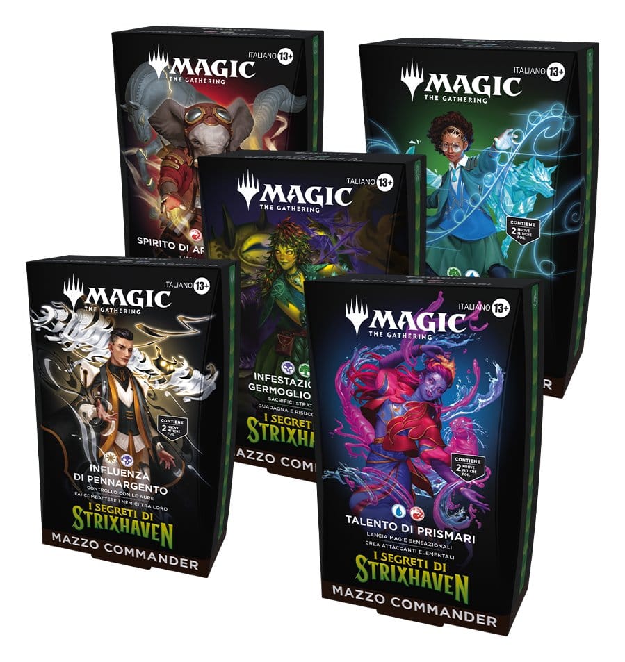 Magic the Gathering I Segreti di Strixhaven decks Commander (5) *ITALIEN*