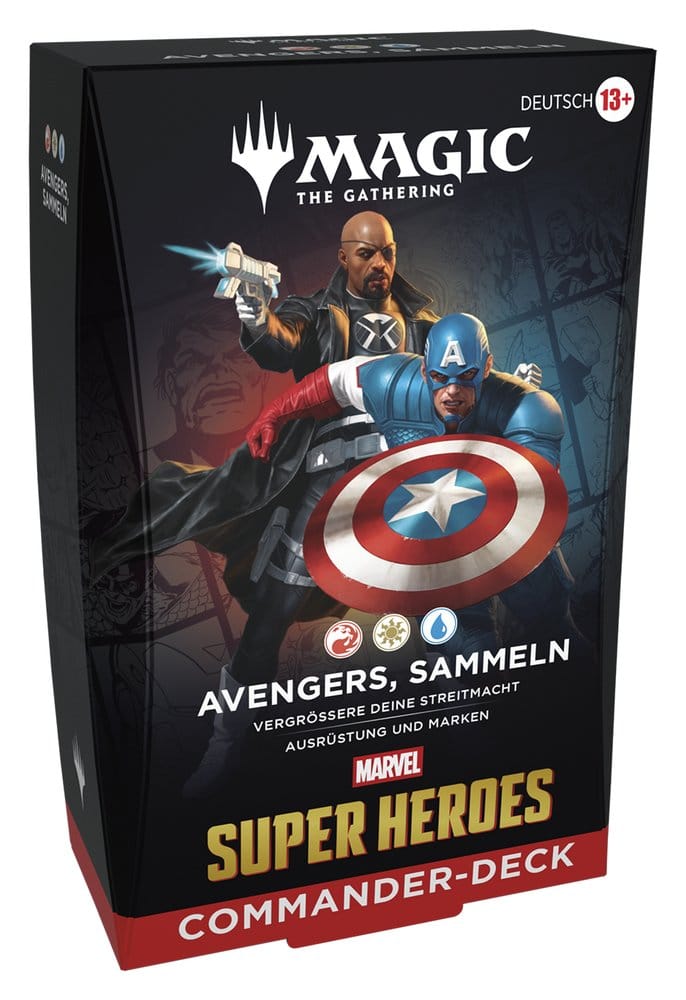Magic the Gathering Marvel Super Heroes Commander Decks Carton (4) *ALLEMAND*