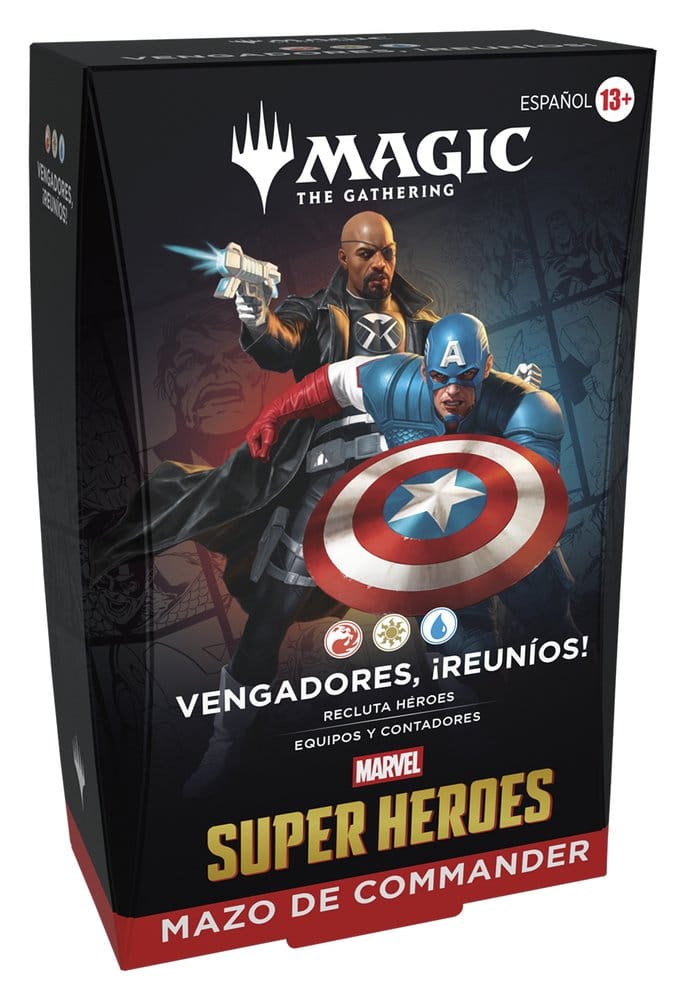 Magic the Gathering Marvel Super Heroes Commander Decks Carton (4) *ESPAGNOL*