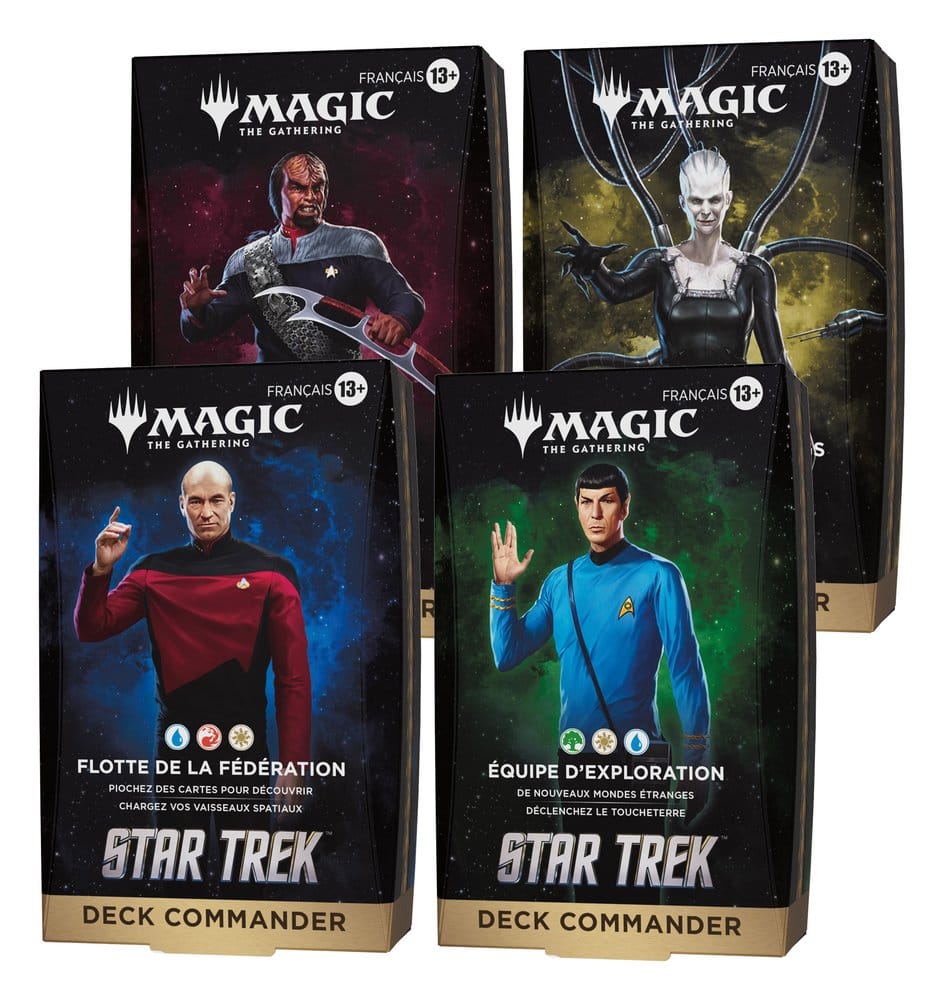 Magic the Gathering Star Trek decks Commander (4) *FRANCAIS*
