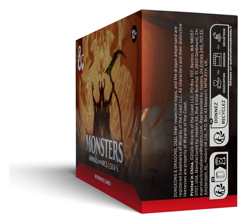 Dungeons & Dragons RPG Fiches de Référence: Monstres (animaux et PNJ) *ANGLAIS*