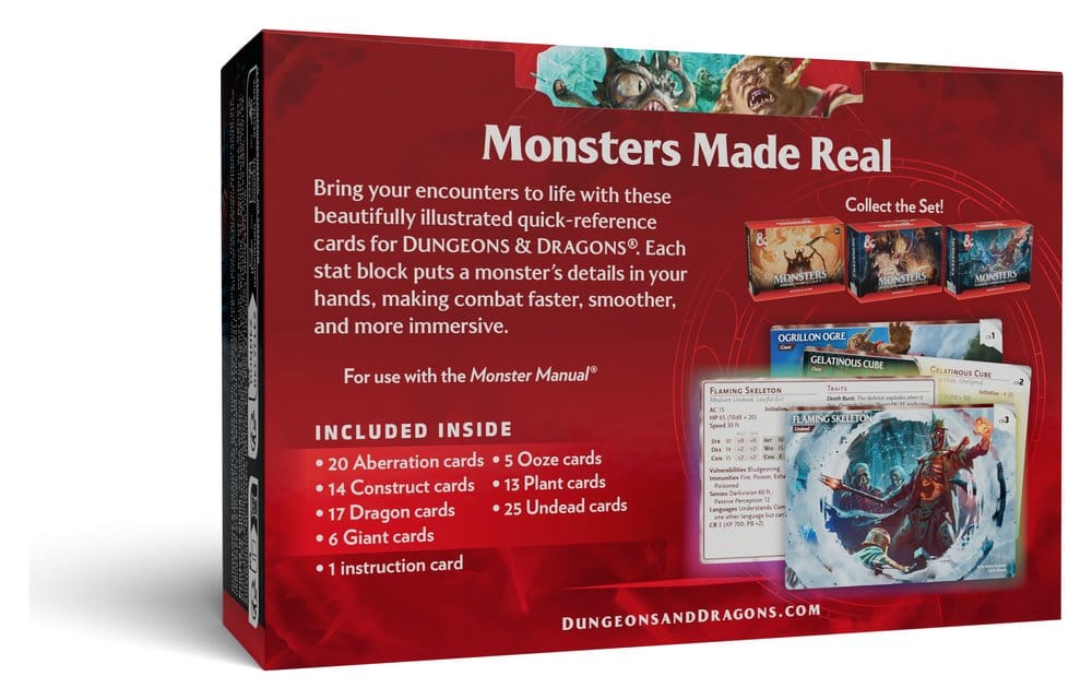 Dungeons & Dragons RPG Fiches de Référence: Monstres (terrifiants et féroces) *ANGLAIS*