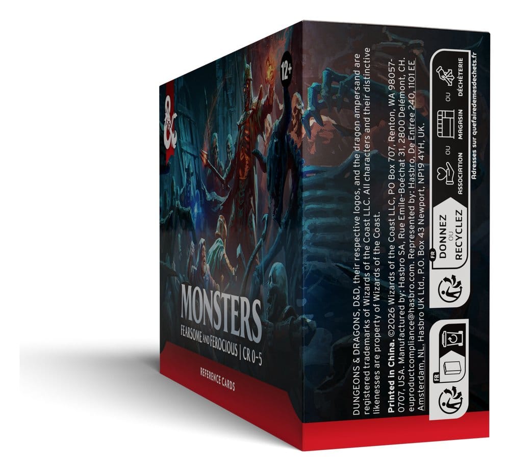 Dungeons & Dragons RPG Fiches de Référence: Monstres (terrifiants et féroces) *ANGLAIS*
