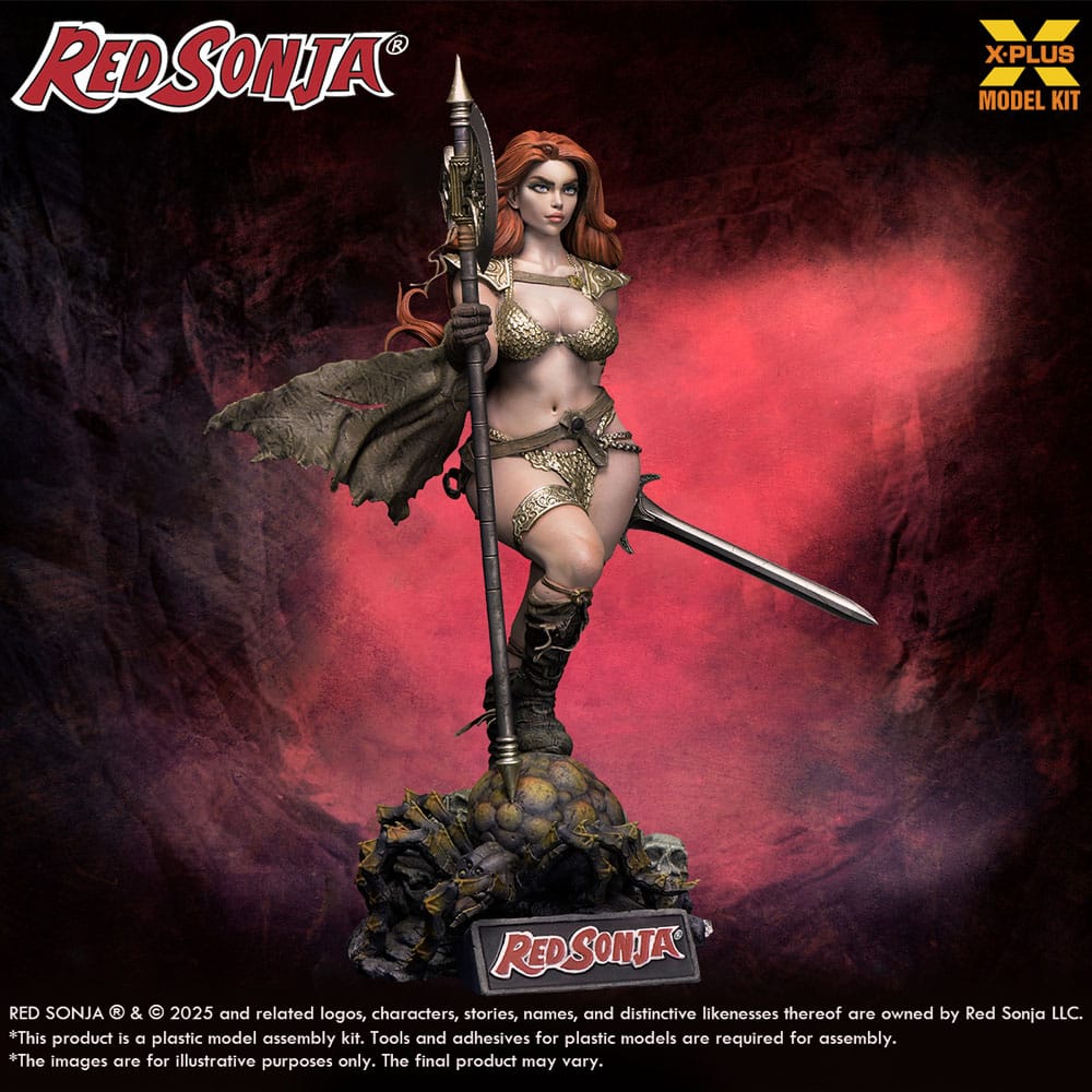 Red Sonja figurine Plastic Model Kit 1/8 Red Sonja réédition 27 cm