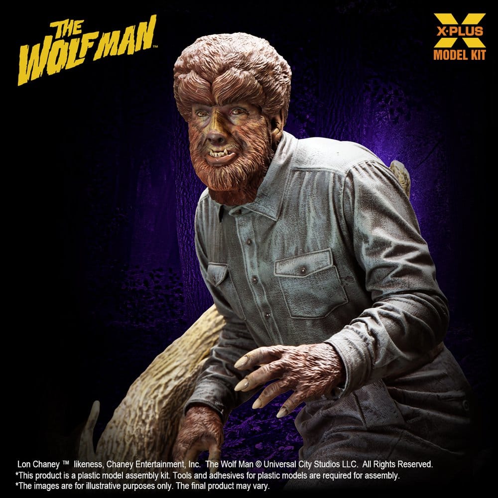 The Wolf Man figurine Plastic Model Kit 1/8 Lon Chaney Jr. as Wolf Man 22 cm (Reproduction)