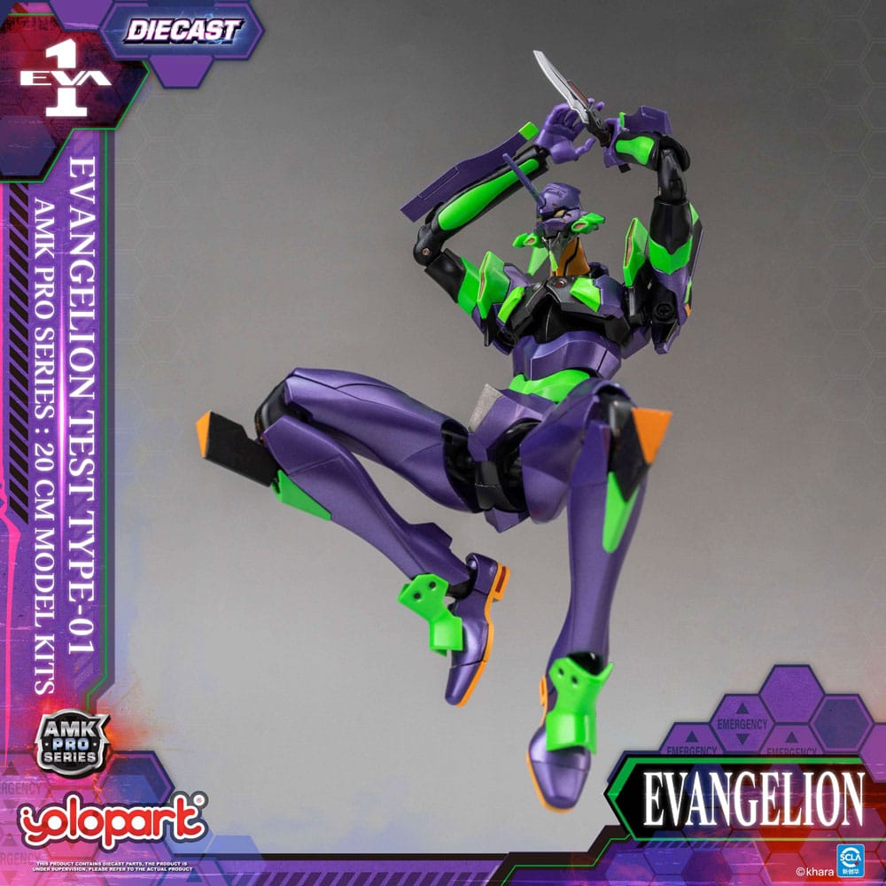 Neon Genesis Evangelion figurine Model Kit AMK Pro Series Eva-01 Test Type 20 cm