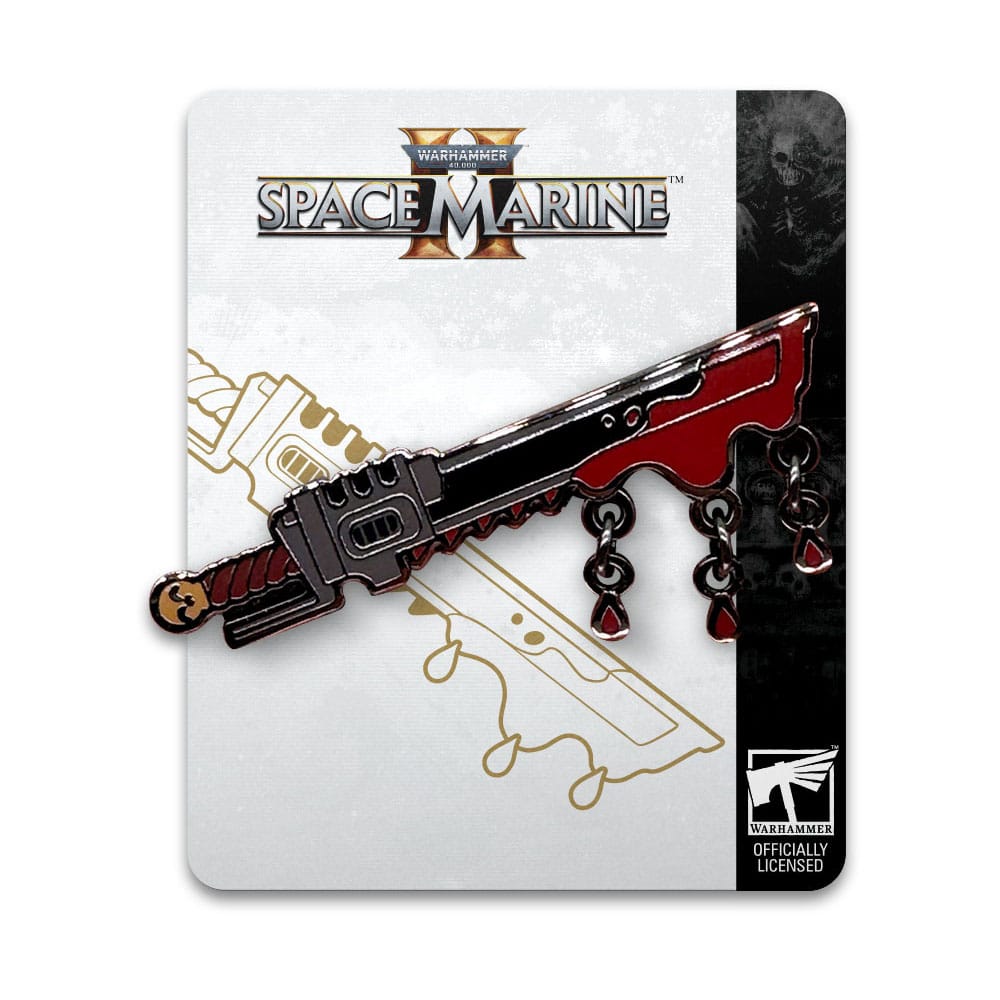 Space Marine 2 pin Chainsword  5 cm