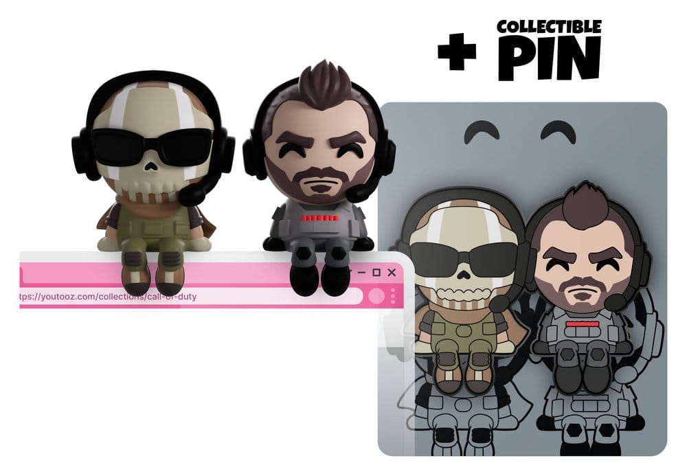 Call of Duty Vinyl figurines Ghost & Soap Monitor Buddiez 7 cm