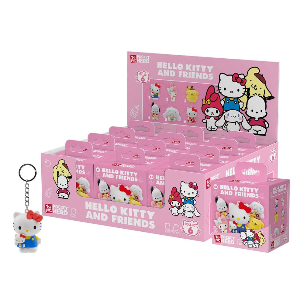 Sanrio présentoir porte-clés boîte-mystère Pocket Hero Hello Kitty and Friends Series 1 (12)