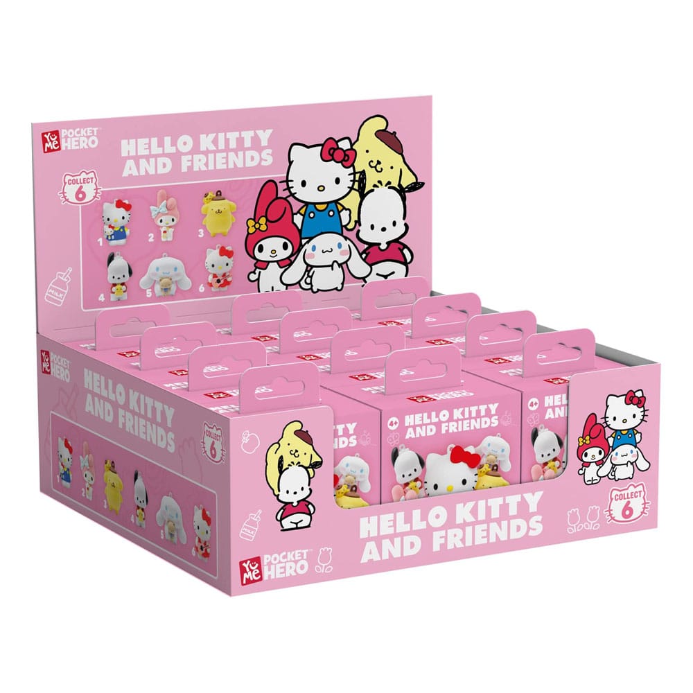 Sanrio présentoir porte-clés boîte-mystère Pocket Hero Hello Kitty and Friends Series 1 (12)