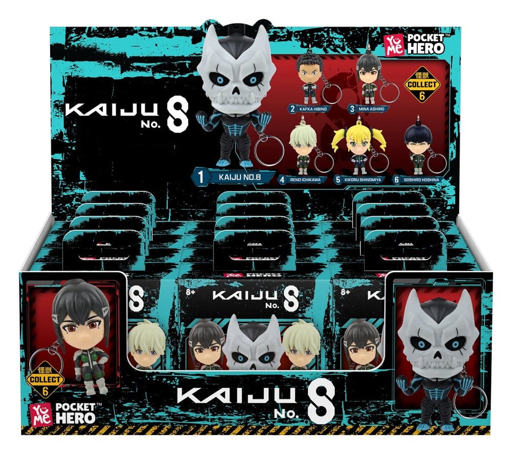 Kaiju No. 8 Pocket Hero porte-clés Series 1 boîte-mystère présentoir (12)