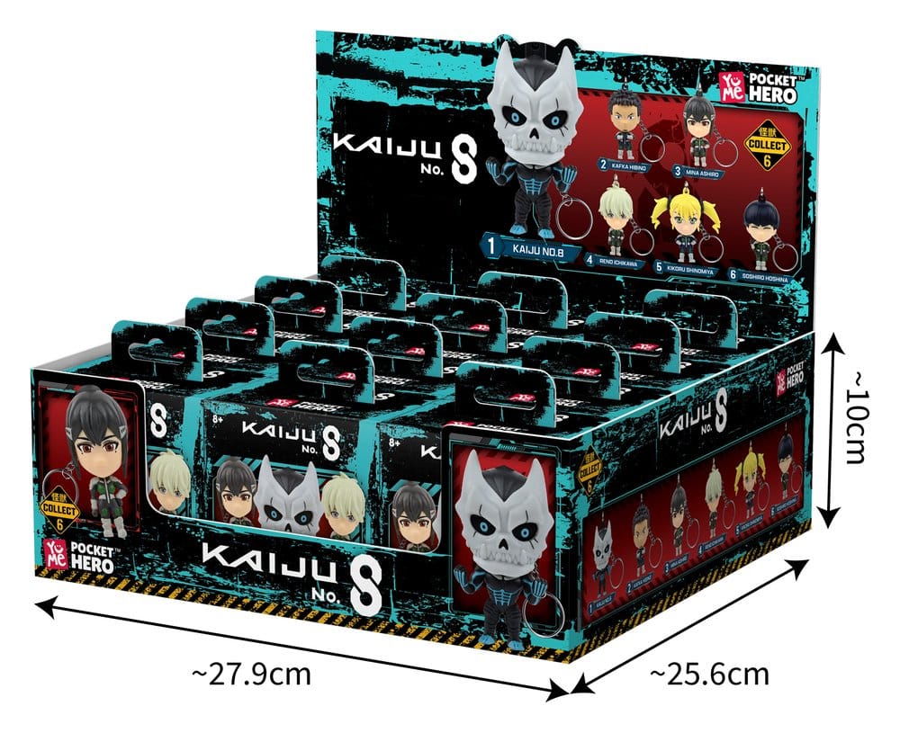 Kaiju No. 8 Pocket Hero porte-clés Series 1 boîte-mystère présentoir (12)