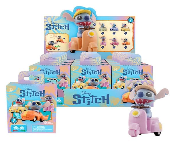 Disney Zoom Hero véhicules à friction avec figurine Lilo & Stitch Series 2 boîte-mystère présentoir (12)