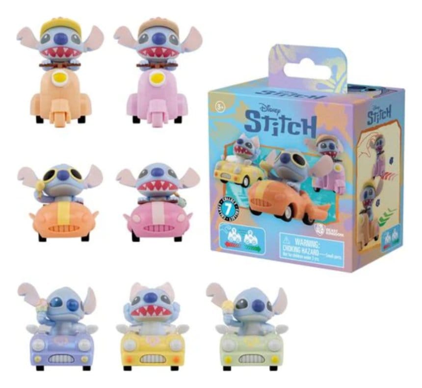 Disney Zoom Hero véhicules à friction avec figurine Lilo & Stitch Series 2 boîte-mystère présentoir (12)