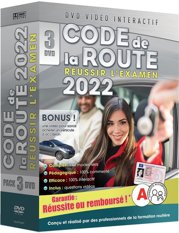 Code de la route 2022 - 3 DVD - flash vidéo
