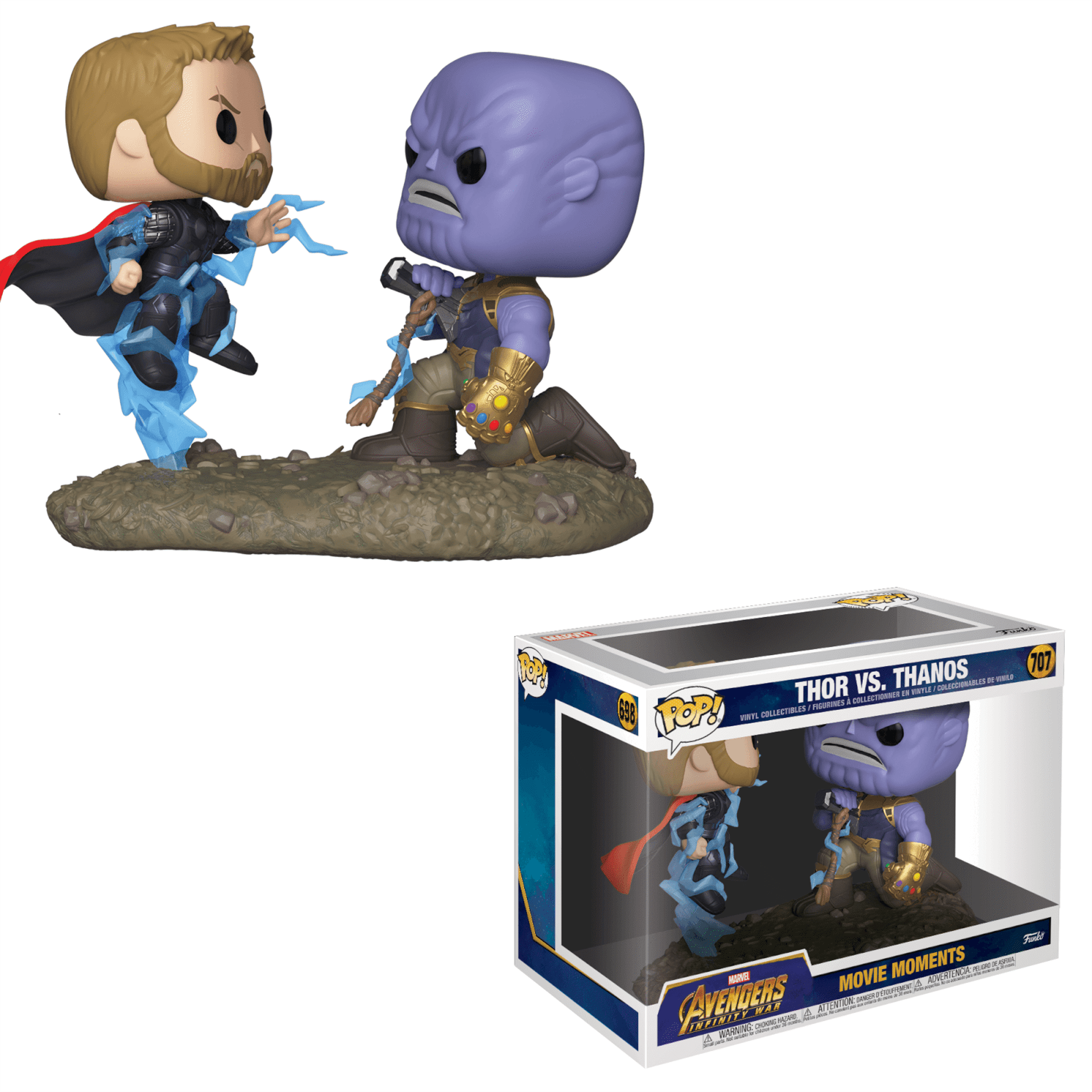 Funko Pop! Marvel Avengers Infinity War Movie Moments Thor vs. Thanos - flash vidéo